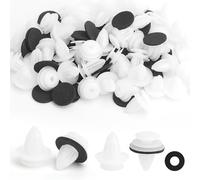 APOMOONS 100 Piezas Grapas Coche Paneles de Puerta Universales con Almohadilla de Esponja Remaches Plastico Coche Clips de Sujeción para Automóviles Revestimiento de Puertas