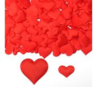 APOMOONS 100 unidades de 3,5 cm y 100 unidades de 2 cm de esponja con forma de corazón, color rojo, decoración de corazones, decoración de corazón, decoración de mesa, corazón, para bodas, día de San