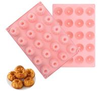 APOMOONS 2 mini moldes de silicona para tartas, diseño tradicional de París Savarin, moldes para magdalenas, cupcakes, 29 x 19,5 x 2,2 cm