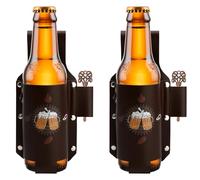 APOMOONS 2 Piezas Cinturón de Cuero de la Cerveza, la Cerveza de Cuero Titular de la Botella como Regalos de Cerveza para Los Hombres Cinturón de la Vendimia Titular de la Botella para el Amigo Padre