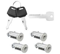 APOMOONS 4 Piezas Cilindro de Cierre para Thule, Cerradura de Seguridad con 2 Llaves y 1 Llave de Control, One Key System para Bacas Cajas de Techo Barras Transversales