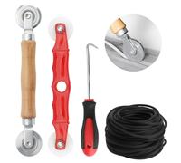APOMOONS 5 Piezas Herramienta de Rodillo Kit Mosquitera Corredera Herramienta de Retractor con 20m X 5mm Goma Accesorios de Sellado para Repuesto Montaje de Ventanas