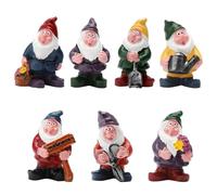 APOMOONS 7 Piezas Gnomos de JardíN en Miniatura, Gnomo de JardíN Divertido Mini Gnomo de JardíN de Hadas Figuras Gnomos de JardíN en Miniatura para Al Aire Libre Divertido y Fiesta de Vacaciones