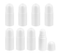 APOMOONS 8 Unidades Roll On Rellenable, 50 ml Plástico Frasco Roll-On Vacío, Roll-On para Crema Solar Fragancias Aceites Perfumes Botes Viaje Productos Para el Cuidado de la Piel, Blanco