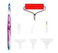 APOMOONS Accesorios para Pintar con Diamantes Bolígrafo, Bolígrafos de Pintura Diamante 5D DIY con 6 Estilos de Cabezas de Repuesto y Rodillo para Pintar con Diamantes para Diamond Painting Accesorios