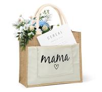 APOMOONS Bolsa de Regalo de Yute Para Mamá Bolsa de Compras de Yute, Bolsa de Compras de Regalo del Día de La Madre, Regalo Cumpleaños Madre, Día de La Madre Regalo Madre