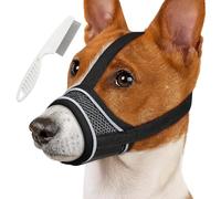 APOMOONS Bozal para perros pequeños, de nailon, con peine para mascotas, protección alimentaria, cebo venenoso, bozal para perros, evita daños en los muebles, ladridos, mordeduras (S)