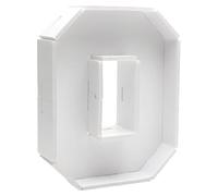 APOMOONS Caja numérica Número 0 Blanco de cartón, caja de dulces rellenable DIY, letras de caja de regalo Números de cartón para cumpleaños, graduaciones y decoración de fiestas, 24 x 19 x 5,5 cm