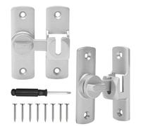 APOMOONS Cerrojo Puerta Cerradura con Destornillador Phillips Corredera Interior Bloqueable Por Ambos Lados Exterior Cerrojo Puerta Ventana Corredero Pequeño Cerradura para Baño Aseo Dormitorio