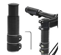 APOMOONS Elevador Manillar Bicicleta con Llave Hexagonal, Elevador de Manillar de Aluminio Elevador de Manillar Elevador de Manillar para Bicicletas de Montaña y Urbanas de 28,6MM (Negro 138 X 28,6MM)
