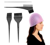 APOMOONS Gorro Mechas con Agujeros Hechos, Gorro para Mechas para Teñir el Cabello Usted Mismo, para Mujeres, Hombres y niñas de Moda