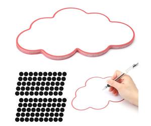 APOMOONS Juego de 50 tarjetas de presentación en forma de nube, papel de rotafolio con 50 velcro autoadhesivas, fichas de presentación grandes papel de rotafolio para discusiones técnicas oficina