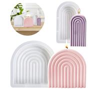 APOMOONS Molde de Vela en Forma de N para Fundir, Puentes de Arco Iris, Silicona 3D para Hacer Jabón, Adornos Artesanales, 002