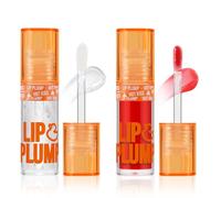 Apooliy 2pcs Lip Plumper Gloss,Aceite hidratante para labios,Bálsamo labial transparente coreanoAlta pigmentaciónBarra de labios de larga duración,No pegajoso