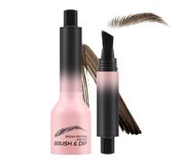 Apooliy Pincel y dip para cejas,Gel de cejas resistente al agua,Lápiz de cejas con trazos similares al pelo,Lápiz de cejas prensado salvaje,Larga duración