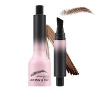 Apooliy Pincel y dip para cejas,Gel de cejas resistente al agua,Lápiz de cejas con trazos similares al pelo,Lápiz de cejas prensado salvaje,Larga duración