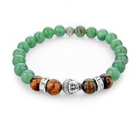 Aport Presents Abundancia De La Riqueza, Prosperidad, Ojo Malvado Y Overluck Aveturine Semi Precious Reiki Crystal Bracelet. #Aport-329