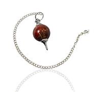 Aport Presents Jasper Red Jasper Dowser Péndulo Piedra Piedra Péndulo para Reiki Curación Dowser Crystal Healing Péndulo (Color: Rojo) #Aport-151