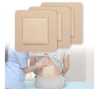 Apósito de espuma sacra para heridas, almohadilla adhesiva a presión para personas mayores postradas en cama, embalaje individual estéril, 3 piezas (cuadrado 7 x 7 pulgadas)