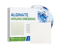 Apósito para Heridas, 15,98x2,49x14,48 cm pack de 10 no adherente, Compresas para Cuidado de Heridas, uso en Cortes, Raspaduras, Abrasiones, Laceraciones, Quemaduras, en