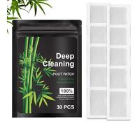 Apósitos desintoxicantes para pies de desintoxicación, 30 unidades, 100% naturales, almohadillas de limpieza profunda para aliviar el estrés, desintoxicar el cuerpo, mejorar la calidad del sueño