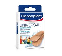 Hansaplast Universal 20 Apósitos, Apósitos impermeables transpirables, Fuerte adhesión, Gasa absorbente antiadherente, Apósitos para heridas multiusos