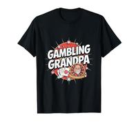 Apostando Abuelo Divertido Casino Jugador Camiseta gráfica económica