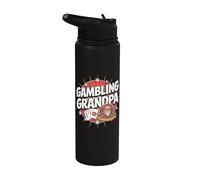 Apostando Abuelo Divertido Casino Jugador Stainless Steel Insulated Water Bottle