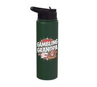 Apostando Abuelo Divertido Casino Jugador Stainless Steel Insulated Water Bottle