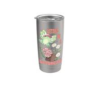 Apostando en una rana alada de ensueño Cottagecore Vaso térmico de acero inoxidable de doble pared