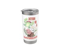 Apostando en una rana alada de ensueño Cottagecore Vaso térmico de acero inoxidable de doble pared