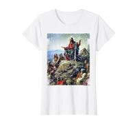 Apóstol Discípulo Jesucristo Biblia Camiseta gráfica económica, Mujer, Blanco, M