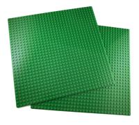 Apostrophe Games Building Blocks Base Plates Compatible with All Major Brands - 2 Pack 10-1/16"""" x 10-1/16"""" Inches Baseplate for Building