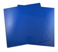 Apostrophe Games Building Blocks Base Plates Compatible with All Major Brands - 2 Pack 10 x 10 Inches Baseplate for Building Bricks - Durable and Stu