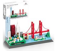 Apostrophe Games El Juego de Bloques de Construcción del Horizonte de San Francisco (459 Piezas) Presenta el Puente Golden Gate y Más: Modelo Arquitectónico Emblemático para Niños y Adultos