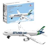 Apostrophe Games Juego De Bloques De Construcción de Aviones Comerciales - 133 Piezas, Juguete Modelo de Avión para Mayores De 10 Años