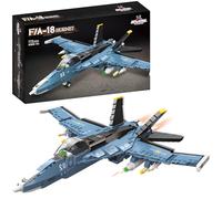 Apostrophe Games Juego de Bloques de Construcción de Aviones de Combate F-18 Falcon-772 Piezas-Avión de la Fuerza Aérea para Niños y Adultos-Compatible con Todos los Ladrillos