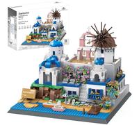 Apostrophe Games Juego de bloques de construcción Santorini, 1372 piezas, bloques de construcción modelo para adultos y niños, kit de arquitectur