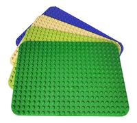 Apostrophe Games Placas Base de Bloques Grandes compatibles con Las Principales Marcas (Paquete de 4 (Verde, Verde Claro, Amarillo, Azul))