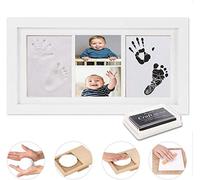 APOTRONI Set Marco Huellas bebe, Kit de Marco para Huella de Pie y Manos del Bebe - Kit de Precioso Recuerdo de Tu Bebé, Kit Marco Huellas Bebe Recien Nacidos y Huellas Perro
