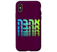 Apoya a Israel Ahava Amor Hebreo Judío Fe Nación Carcasa para iPhone X/XS