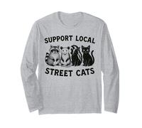 Apoya a los gatos callejeros locales | Racoon, Opossum, Cat & Skunk Manga Larga