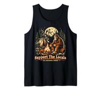 Apoya a los Locales Bigfoot Camping Retro National Park Camiseta sin Mangas