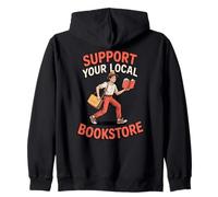 Apoya a tu Amante de los Libros Retro de la librería Local Sudadera con Capucha