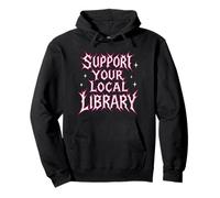 Apoya a tu Biblioteca Local Amante de los Libros rebelde Halloween Sudadera con Capucha