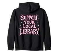 Apoya a tu Biblioteca Local Amante de los Libros rebelde Halloween Sudadera con Capucha