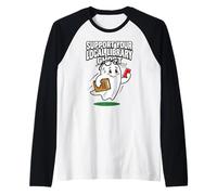 Apoya a tu Biblioteca Local Bibliotecario Fantasma Lindo Camiseta Manga Raglan