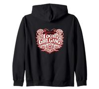 Apoya a tu Chica Local Gang Vintage Floral Heart Sudadera con Capucha