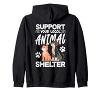 Apoya a tu crianza Local de Rescate de Refugio de Animales Sudadera con Capucha