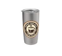 Apoya a tu distribuidor de café local Dueño de café Barista Divertido Vaso térmico de acero inoxidable de doble pared